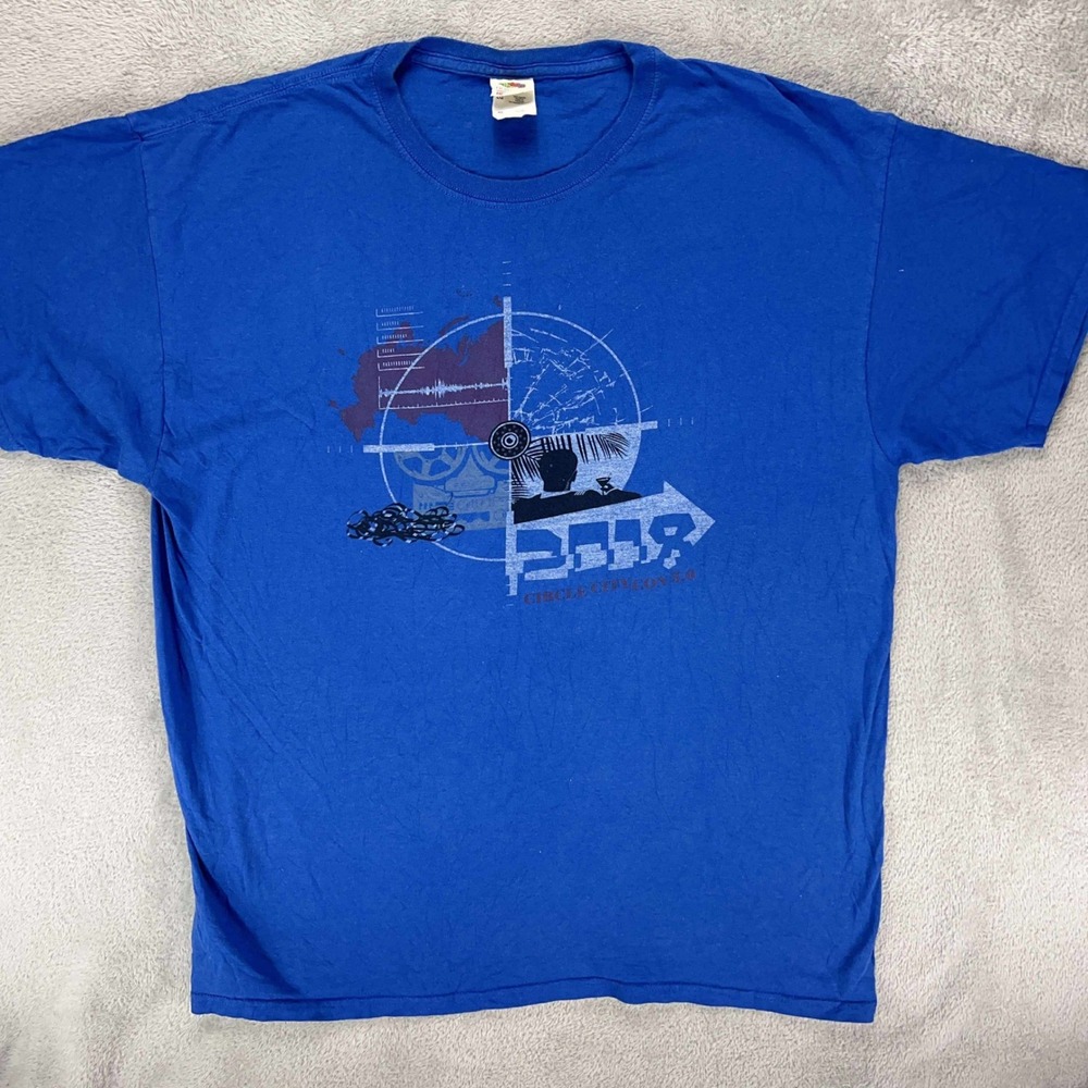 Fruit of the Loom Graphic T-Shirt Circle City Con 3.0 Blue XL